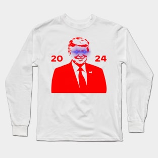 DARK TRUMP 2024 Dark Brandon Remix USA President (Red) Long Sleeve T-Shirt